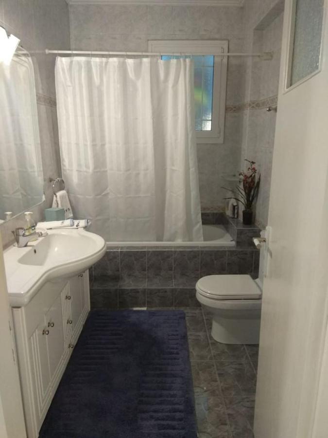 Flat With Garden Near Sea, Port And Airport Apartment Artemida  Bagian luar foto